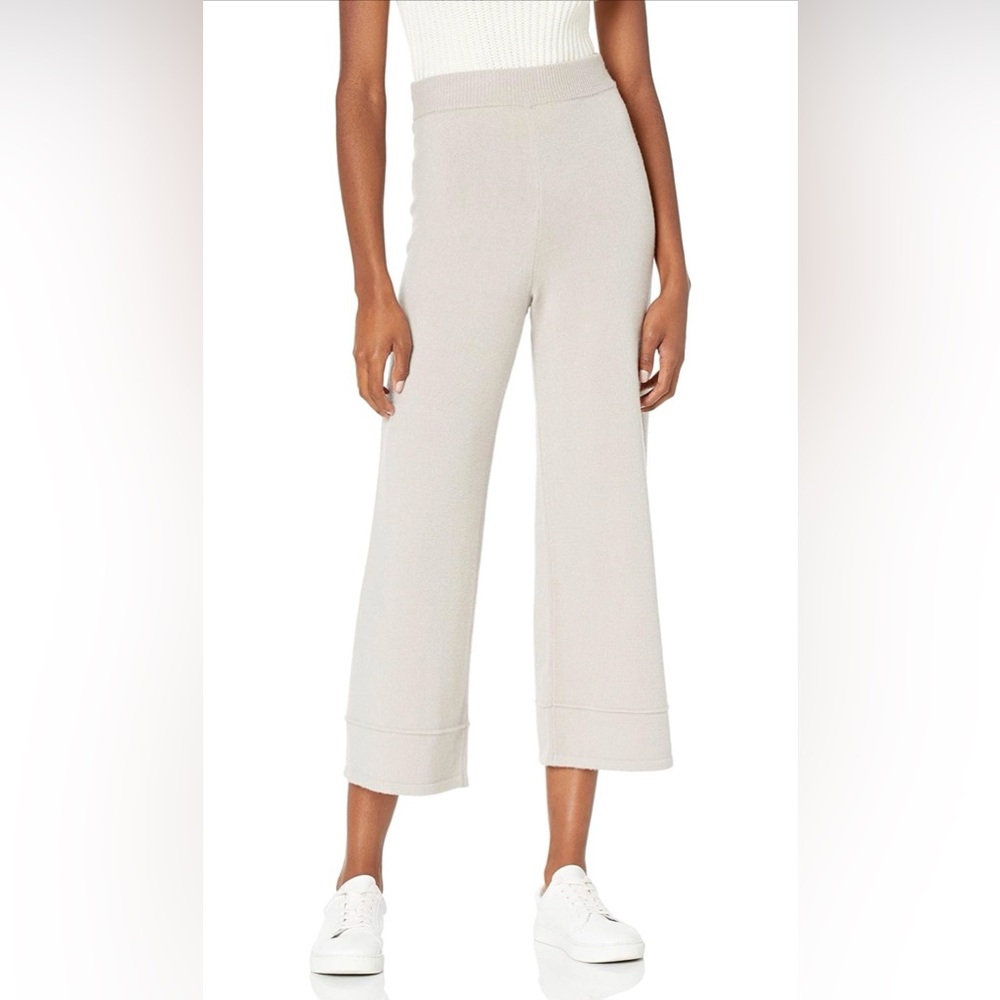 NWT The Drop Cream Wide-Leg Cropped Sweater Pants